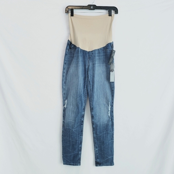 NWT Sold Design Lab St. Mark Stiletto Distressed Jeans Stretchy - Picture 1 of 10